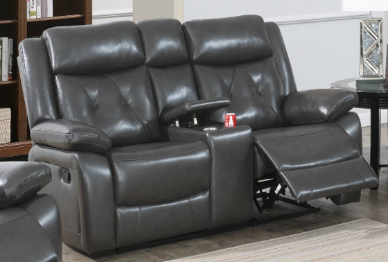 Walther Transitional Leather Gel Motion Sofa