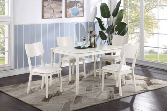 Andy 5-Piece Round Farmhouse Dining Set