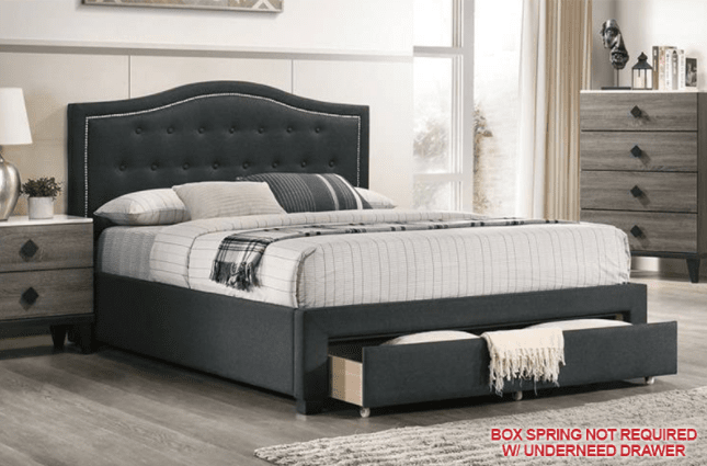 Amsher II Contemporary Upholstered Full Storage Bed