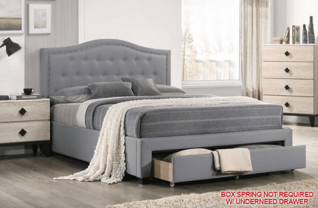 Amsher II Contemporary Upholstered Full Storage Bed