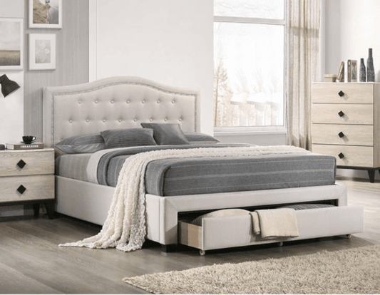 Amsher II Contemporary Upholstered Full Storage Bed