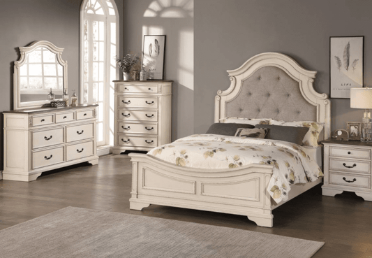 Azle Traditional Camel Back King Bedroom Set