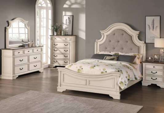 Azle Traditional Camel Back Queen Bedroom Set