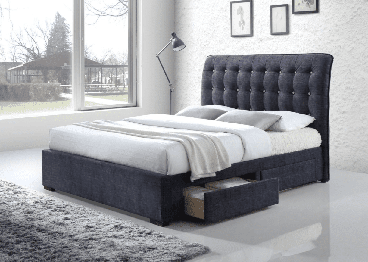 Drorit King Size Platform Storage Bed - Dark Gray – Finally Home ...