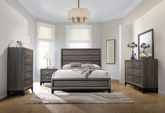 Watson Transitional Queen Panel Bedroom Set - Grey Oak