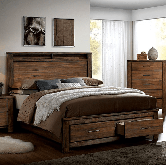 Elkton Rustic Cabin 4 Piece Queen Bedroom Set