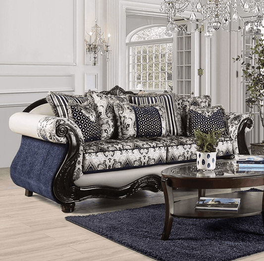 Montesilvano Traditional Chenille Rolled Arm Sofa