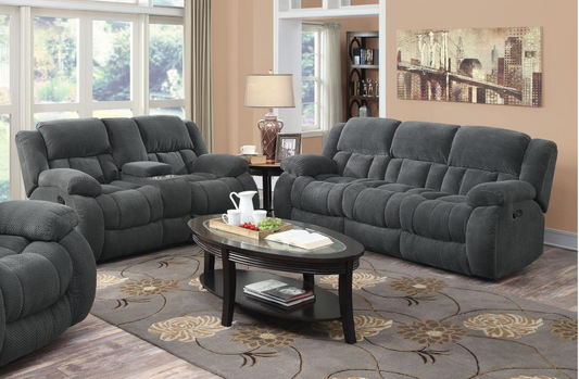 Mixon Ultra Plush Textured Fleece Motion Sofa & Loveseat Set