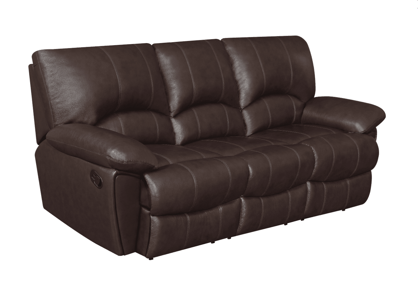 Ford Brown Leather Motion Sofa & Loveseat Set