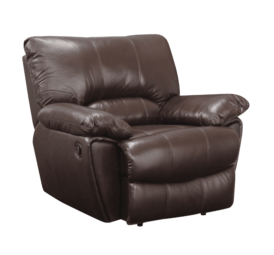 Ford Brown Leather Motion Sofa w- Cool Gel Memory Foam