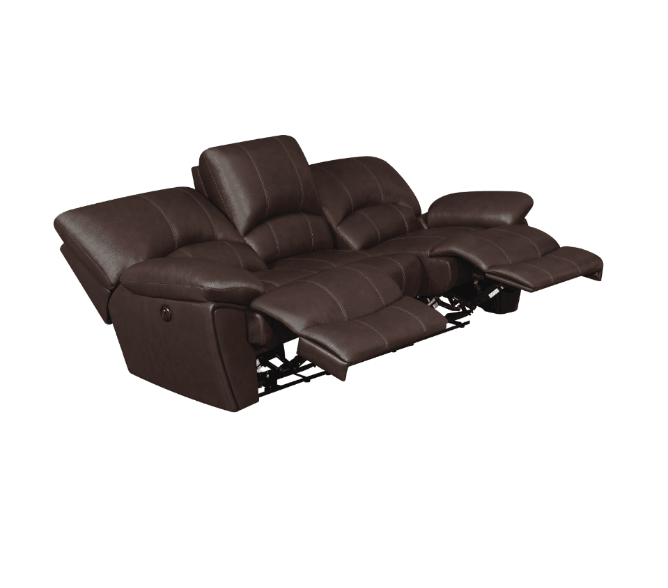 Ford Brown Leather Motion Sofa & Loveseat Set