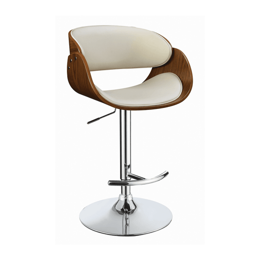 Dana Adjustable Bar Stool White And Chrome