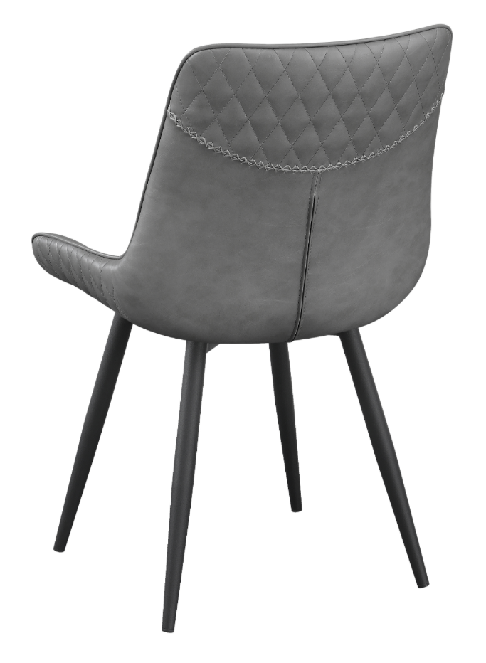 Brassie Upholstered Swivel Side Chairs Grey Set Of 2