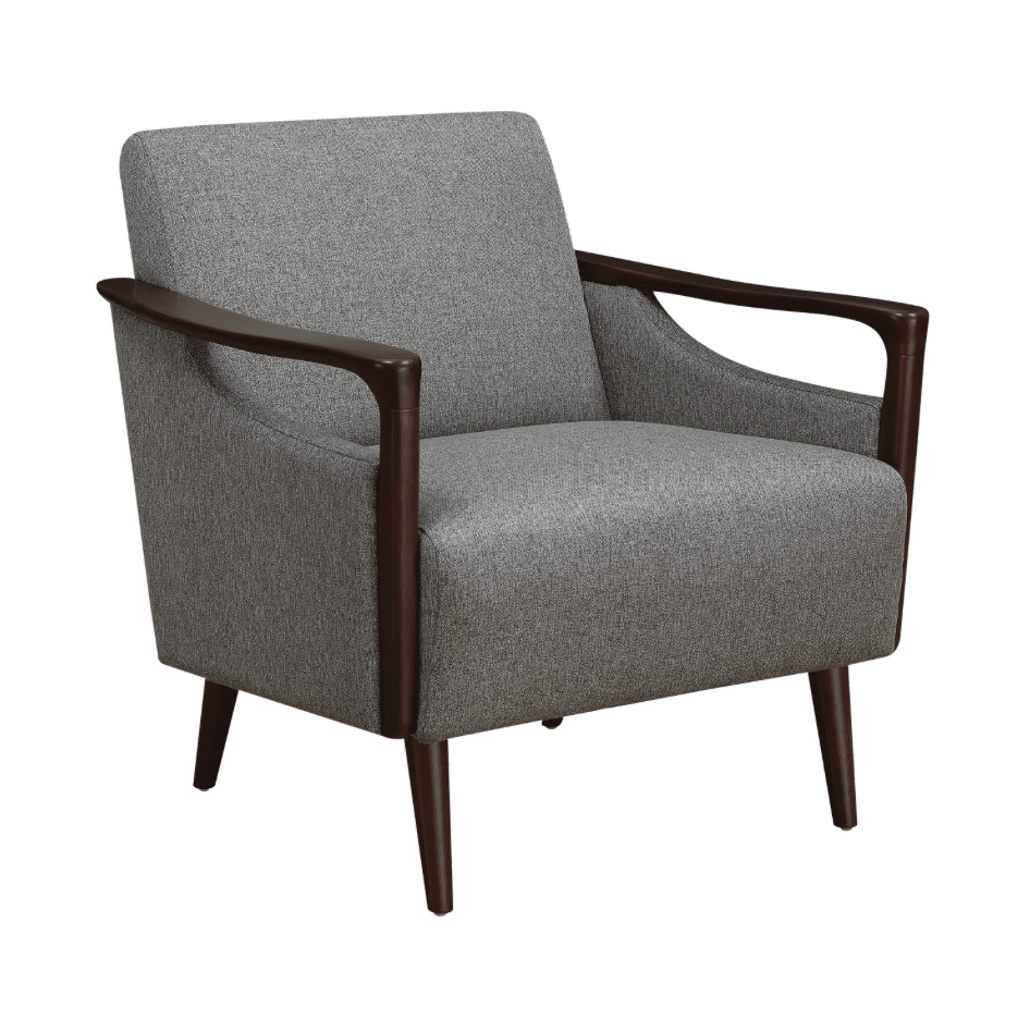 Justin Upholstered Accent Chair Grey And Brown