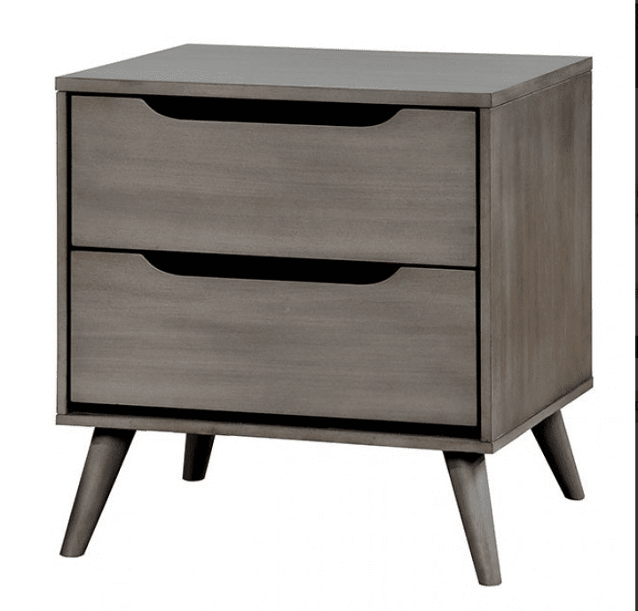 Lennart Gray Finish Mid-Century Modern Nightstand