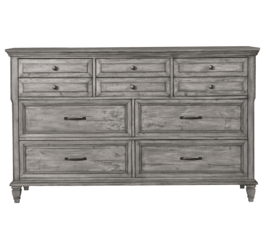 Avenue 8-Drawer Traditional Style Dresser - Gray