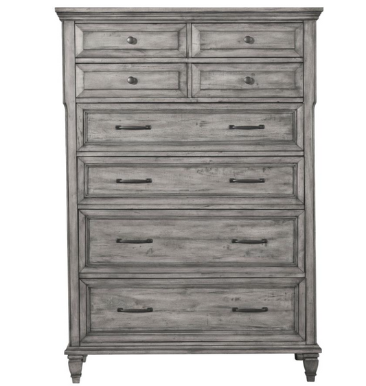 Avenue 8-Drawer Rectangular Chest Grey