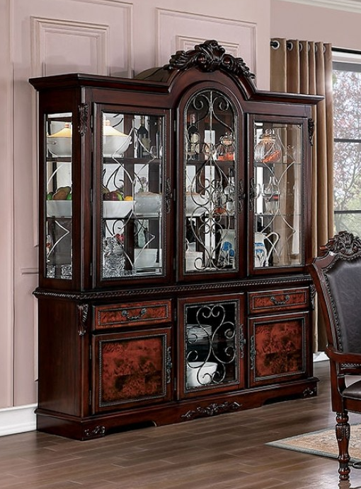 Picardy Traditional Brown Cherry Hutch & Buffet