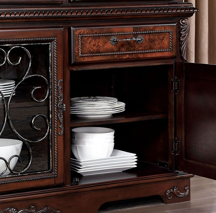 Picardy Traditional Brown Cherry Hutch & Buffet