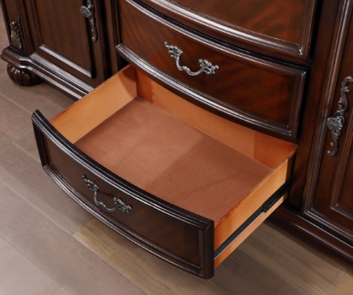 Nouvelle Traditional Hutch & Buffet - Brown Cherry