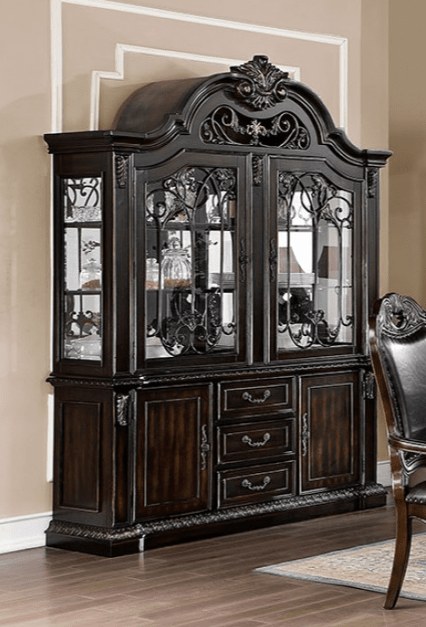 Lombardy Traditional Hutch & Buffet in Walnut