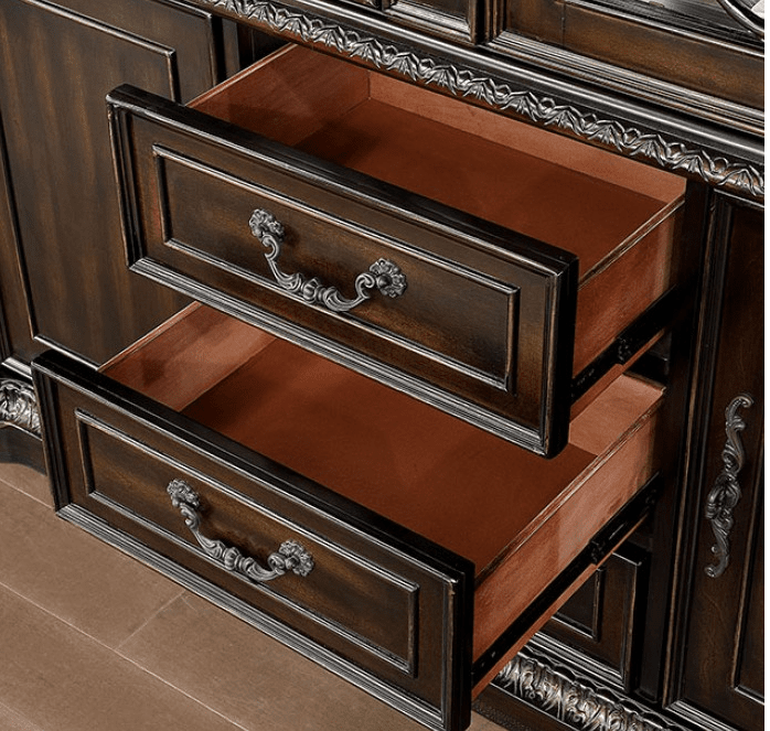 Lombardy Traditional Hutch & Buffet in Walnut