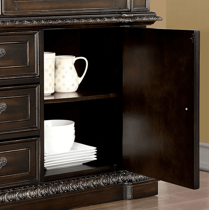 Lombardy Traditional Hutch & Buffet in Walnut