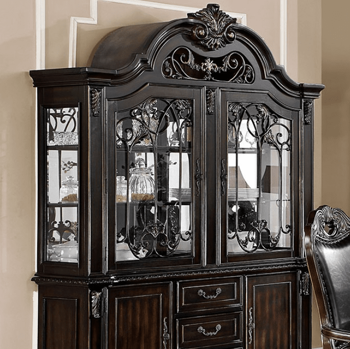 Lombardy Traditional Hutch & Buffet in Walnut