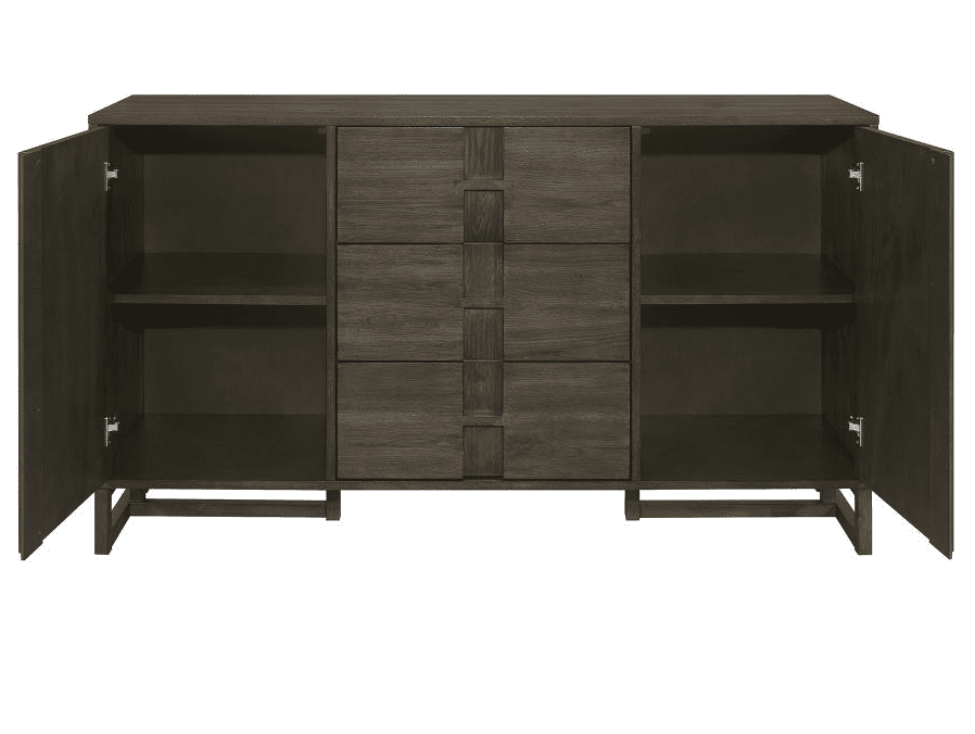 Kelly 3-Drawer Storage Dining Sideboard Server Dark Grey