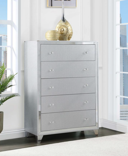 LaRue 5-Drawer Chest - Silver