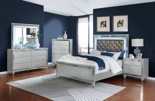 Gunnison King Bedroom Set with LED Headboard