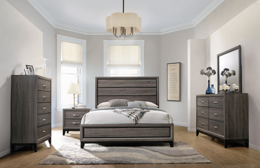 Watson Eastern Queen Bed Grey Oak And Black