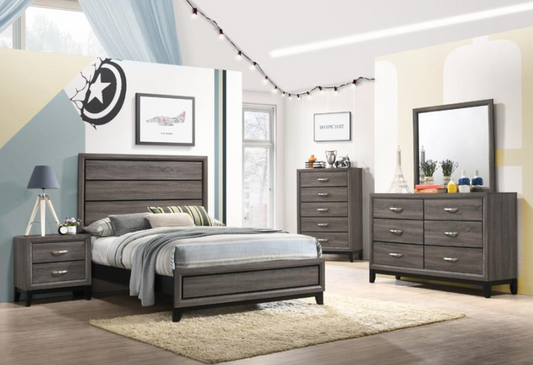 Watson Eastern Full Bed Grey Oak And Black