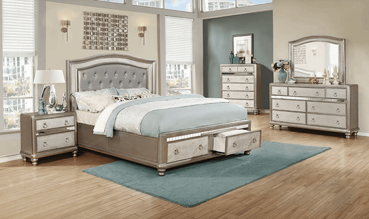 Daliah Glam Style King Bedroom Set