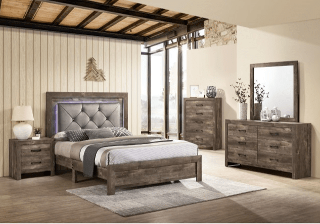 Larissa Rustic Glam Queen Bedroom Set