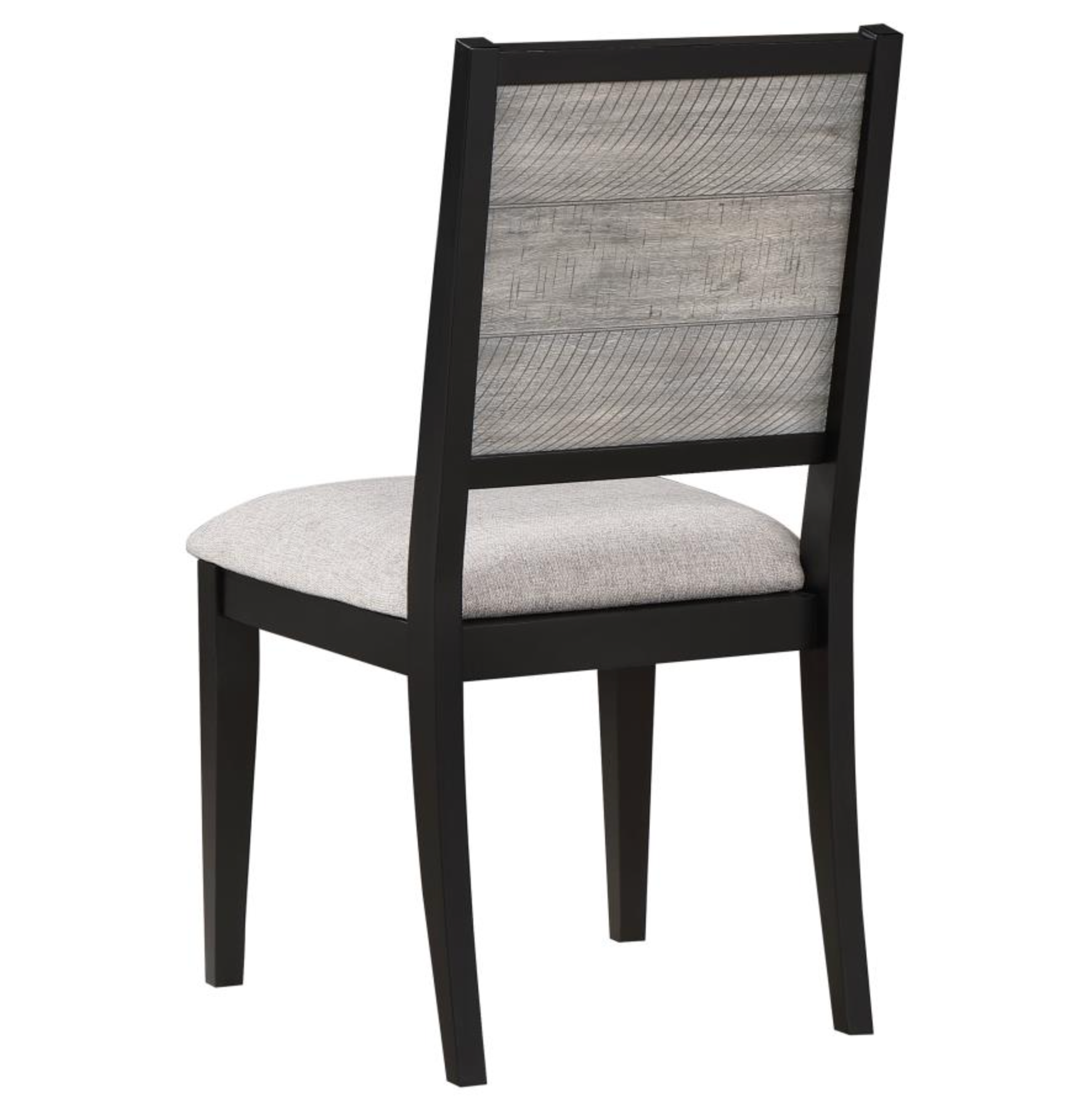 Elodie Upholstered Padded Seat Dining Side Chair Dove Grey and Black Set of 2