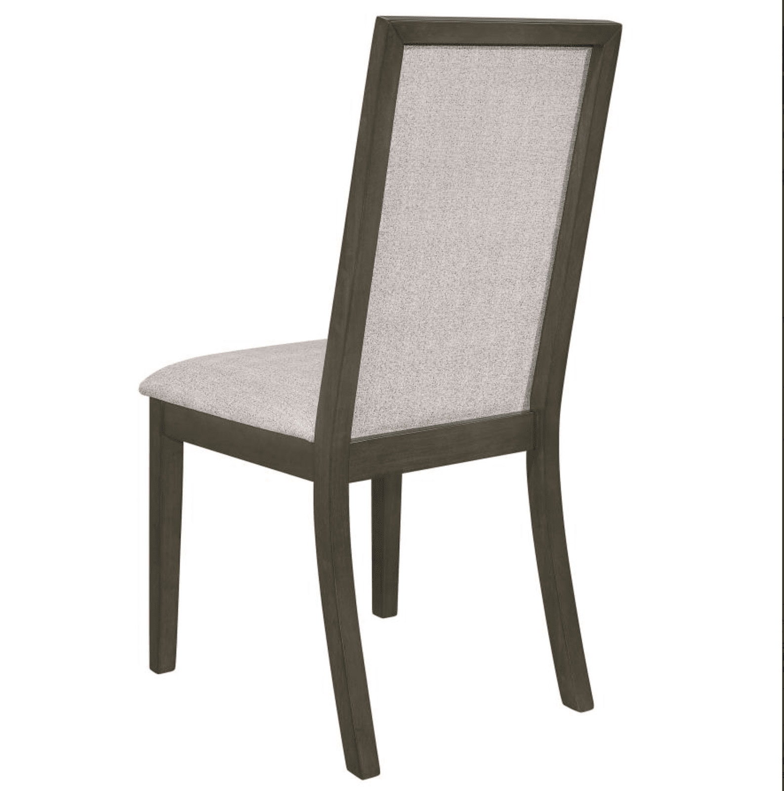 Kelly Upholstered Solid Back Dining Side Chair Beige and Dark Grey Set of 2