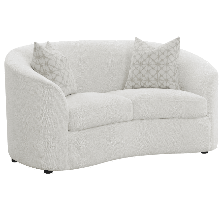 Rainn 2-Piece Upholstered Tight Back Living Room Set Latte