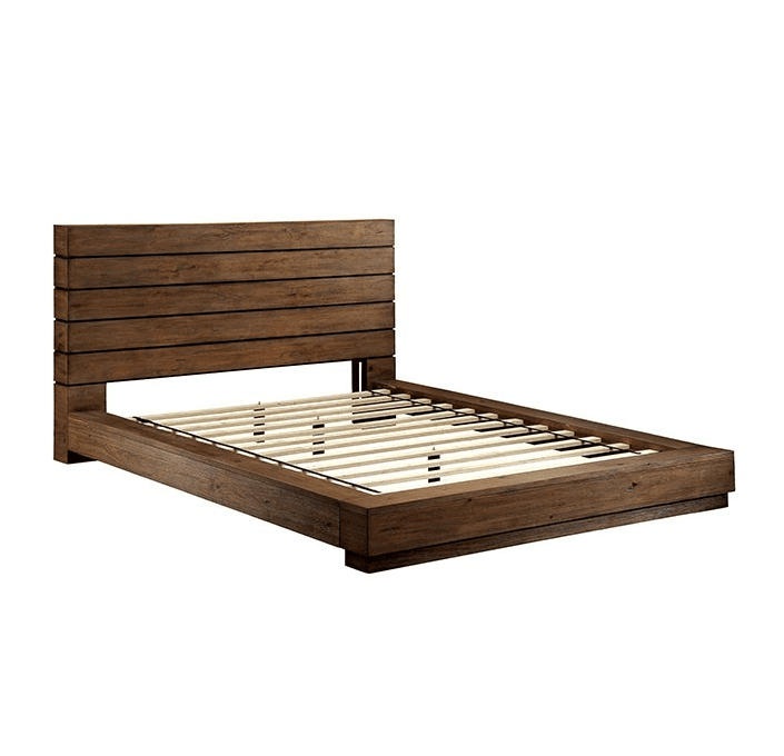 The Coimbra Rustic Low Profile King Platform Bed Bed