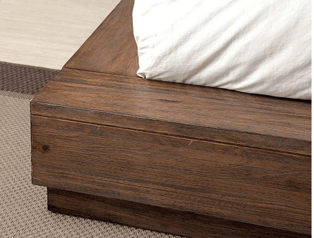 The Coimbra Rustic Low Profile King Platform Bed Bed