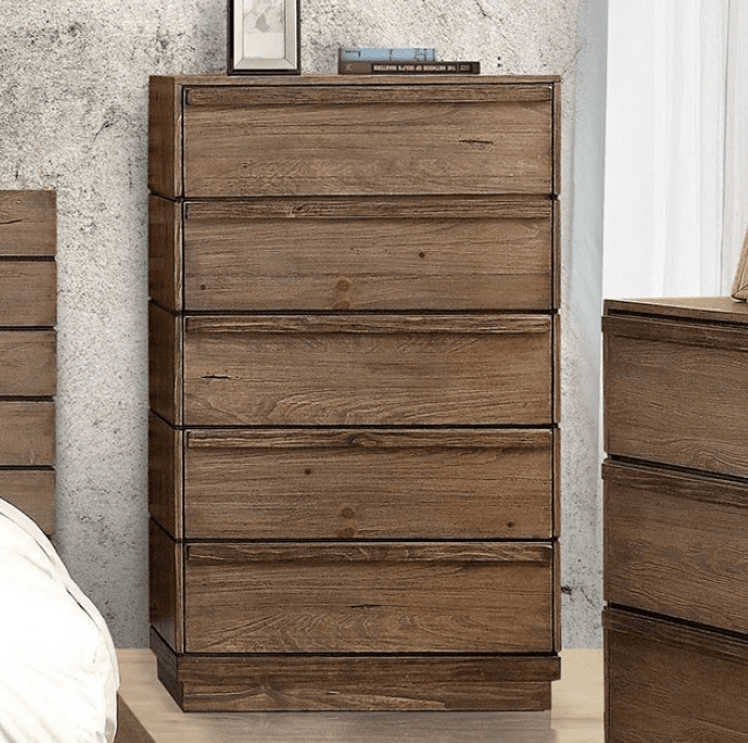 Coimbra Rustic Low Profile King Platform Bedroom Set