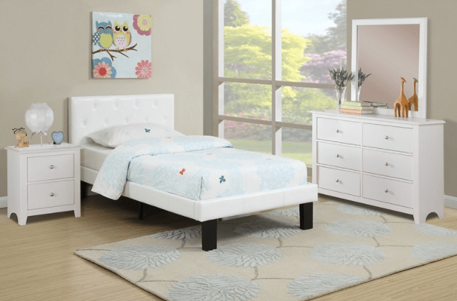 Riley Twin Size Youth Bedroom Collection - White