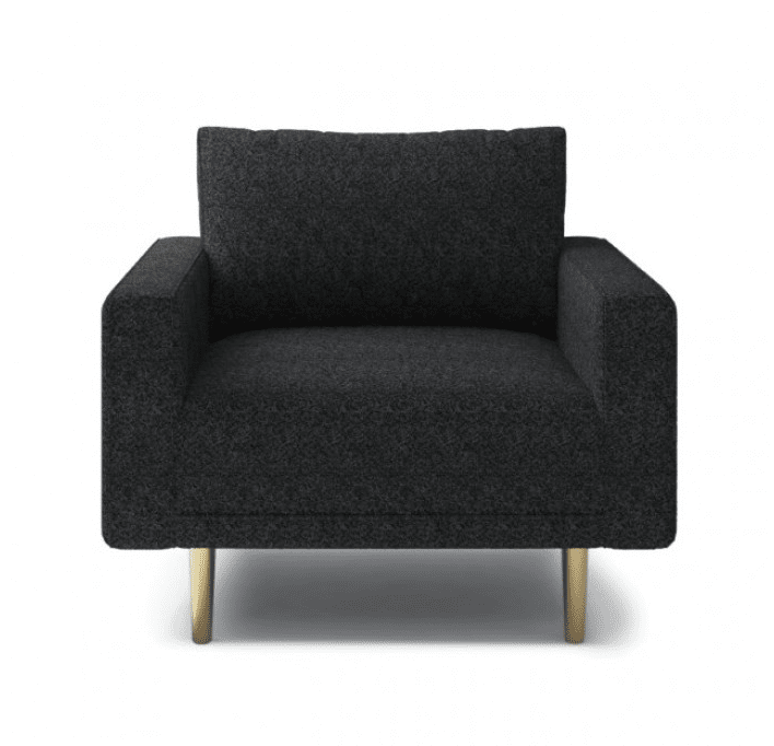 FOA Elverum Contemporary Fabric Blend Accent Chair - Black