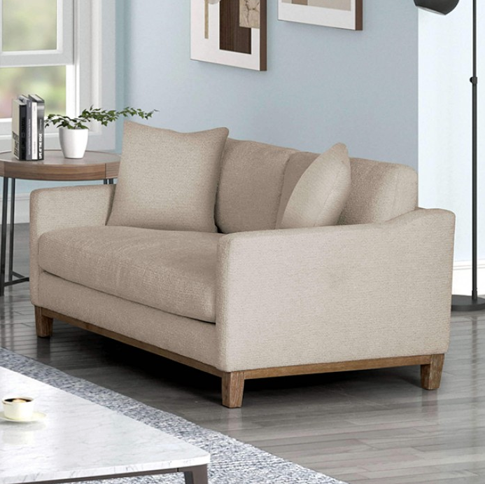 Halden Contemporary Sofa with Down Wrapped Cushions - Oatmeal