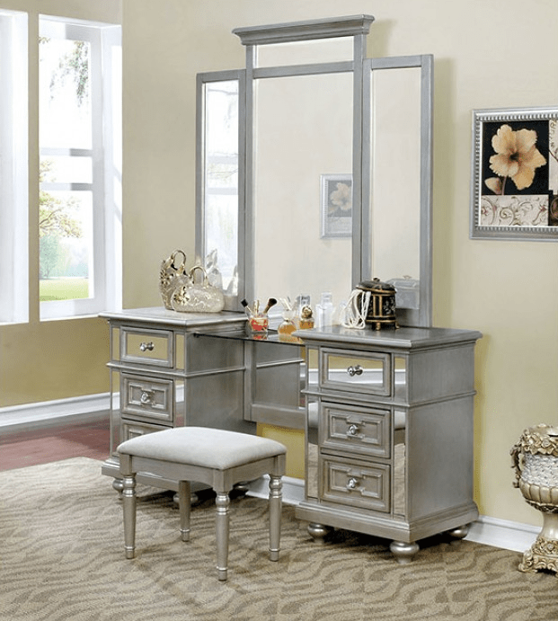 Salamanca Glam Vanity Set - Silver & Mirror