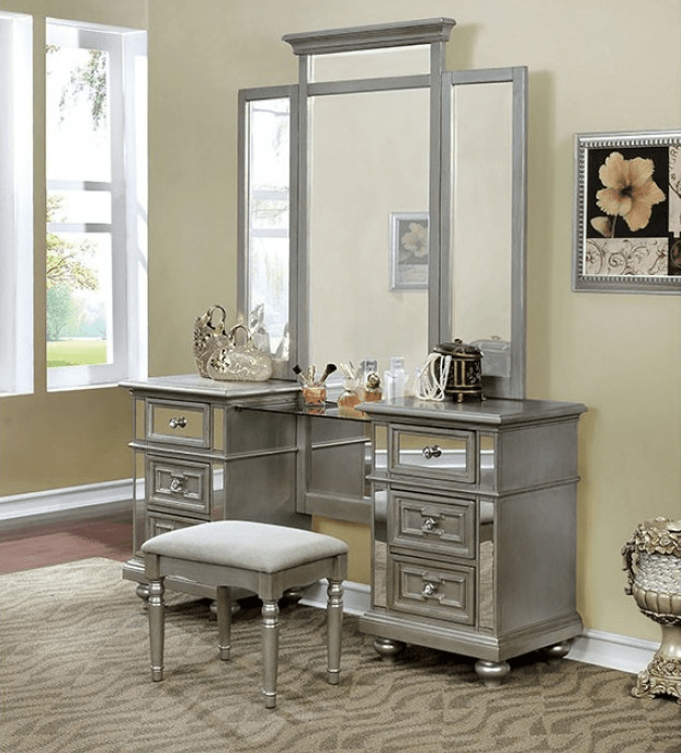 Salamanca Glam Vanity Set - Silver & Mirror