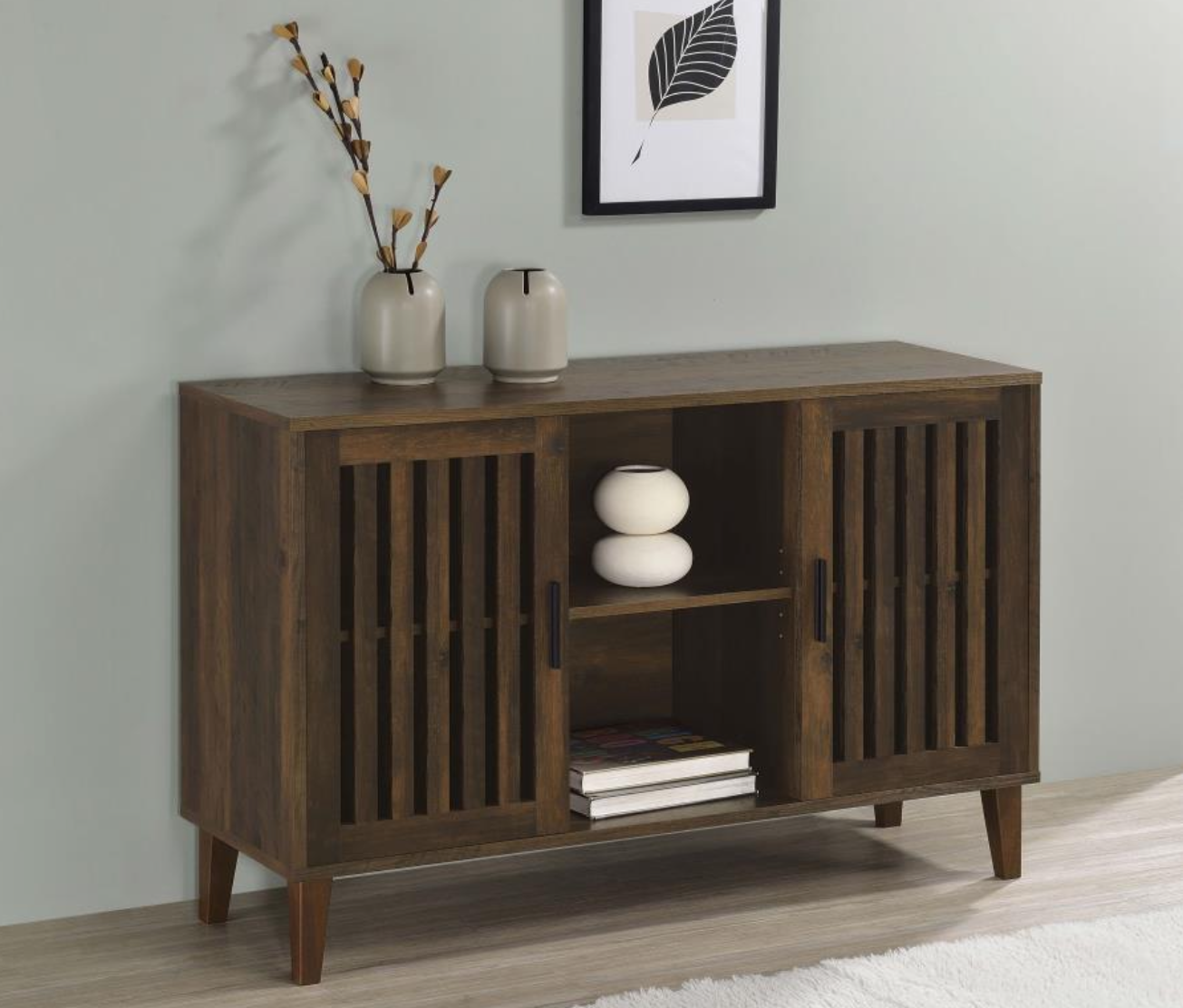 Torin 2-door Engineered Wood Accent Cabinet Dark Pine