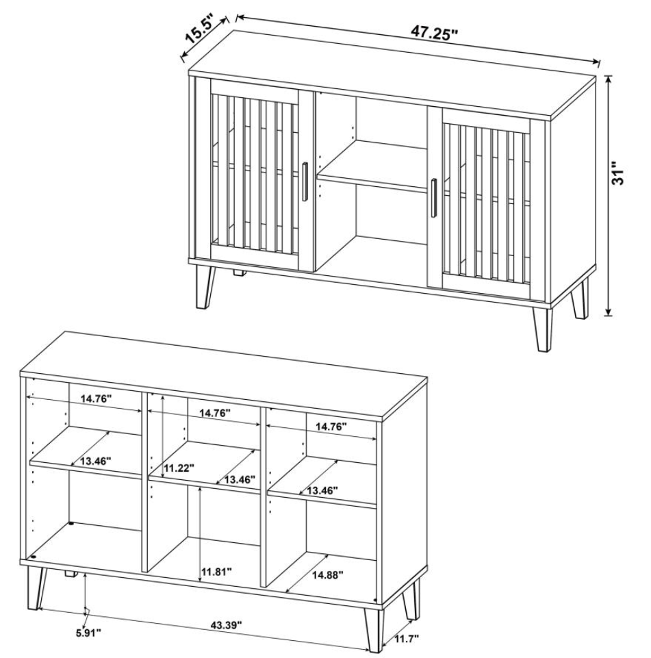 Torin 2-door Engineered Wood Accent Cabinet Dark Pine