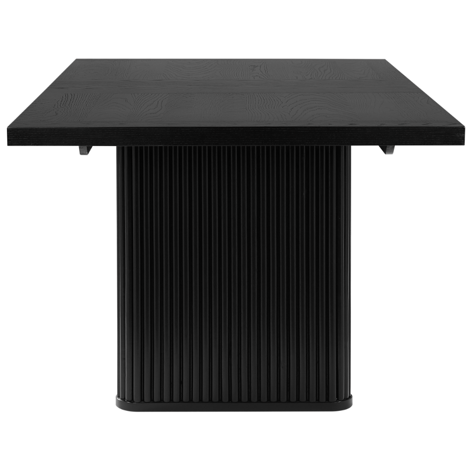 Catherine Rectangular Double Pedestal Dining Table Black