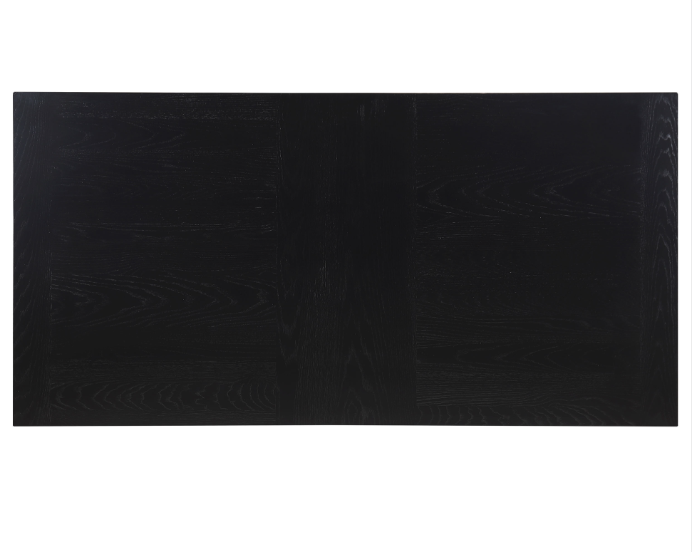 Catherine Rectangular Double Pedestal Dining Table Black